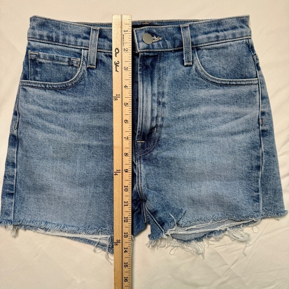 J Brand Jules Short Size 25 Light Wash Raw Hem High Rise Denim Shorts - Picture 2 of 9